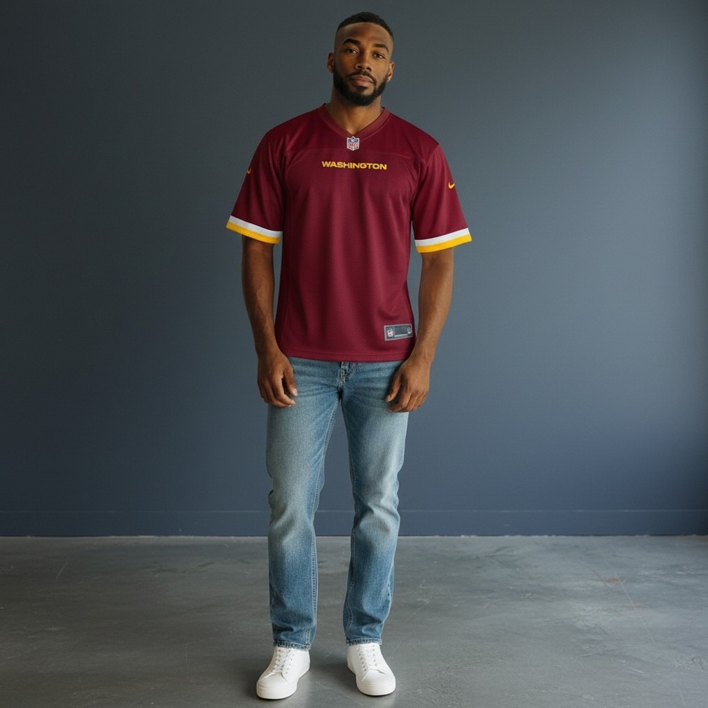 NFL Pro Line Washington Commanders Jersey Mens Large Burgundy Gold Nike Mesh L